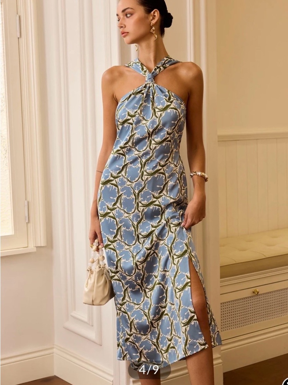 Commense Halter Floral Print Midi Dress - Picture 4 of 10